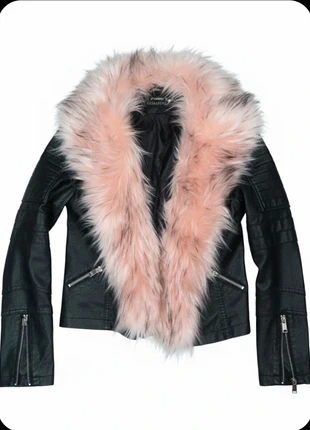 Leather fur jacket, merk: Flamant Rose, staat: Heel goed, maat: XS / 34 / 6, € 20,00, € 21,70 inclusief Kopersbescherming