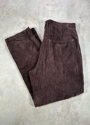 Pantalon Vintage En Velours Côtelé / Corduroy Bill Blass brun sombre ample taille 8P, marca: Vintage Dressing, estado: Muito bom, tamanho: S / 36 / 8, €10.00, €11.20 inclui Proteção do Comprador Pro