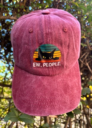 Cappello vintage Gatto "Ew people", estado: Novo sem etiquetas, tamanho: Tamanho único, €9.99, €11.19 inclui Proteção do Comprador