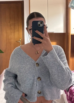 Cardigan corto Bershka azzurro – Taglia M, marca: Bershka, estado: Novo sem etiquetas, tamanho: M / 38 / 10, €15.00, €16.45 inclui Proteção do Comprador