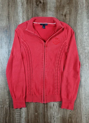 Veste zippée rouge Tommy Hilfiger maille coton taille S, brand: Tommy Hilfiger, condition: Very good, size: S / 36 / 8, €10.00, €11.20 includes Buyer Protection Pro