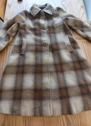 Manteau long vintage en laine à carreaux beige camel .Taille L., état: Très bon état, taille: L / 40 / 12, 45,00 €, 47,95 € Protection acheteurs incluse