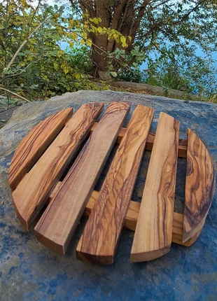Dessous de plat rond bois d'olivier, marca: Fabrication Artisanale, estado: Novo com etiquetas, €20.00, €21.70 inclui Proteção do Comprador