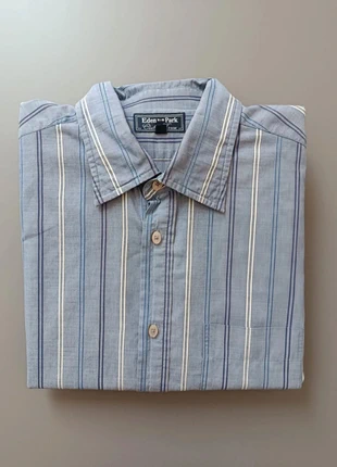 Chemise Eden Park manches longues bleu taille XL logo brodé rose, brand: Eden Park, condizioni: Ottime, taglia: XL, €15.00, €16.45 include la Protezione acquisti