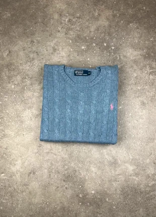 Pull Col Rond Torsadé Polo Ralph Lauren Taille M Femme Bleu Logo Brodé Rose Soie/Cachemire #R15, marque: Ralph Lauren, état: Très bon état, taille: M / 38 / 10, 60,00 €, 63,70 € Protection acheteurs (Pro) incluse