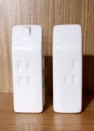 Duo de salière et poivrière en céramique blanche : Design épuré et contemporain, marque: Noël, état: Neuf avec étiquette, 5,00 €, 5,95 € Protection acheteurs incluse