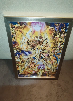 Quadro I Cavalieri d’Oro & Atena – Saint Seiya - Stampa con Cornice Oro, marca: Saint Seiya, estado: Novo sem etiquetas, €12.00, €13.30 inclui Proteção do Comprador