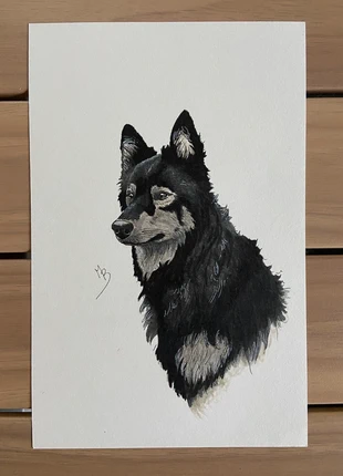 Portrait chien - chat - personnalisé - encre de Chine, brand: Fait Main, condizioni: Come nuovo, €15.00, €16.45 include la Protezione acquisti