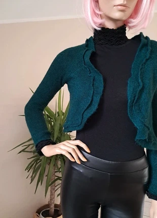 🧶bolero Mohair elegante verde scuro donna M/38/42, merk: Lana, staat: Nieuw met prijskaartje, maat: M / 38 / 10, € 5,90, € 6,90 inclusief Kopersbescherming
