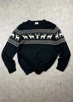 Pull de Noël discret renne noir et blanc – taille XL homme 815, marque: Vintage Dressing, état: Bon état, taille: XL, 15,00 €, 16,45 € Protection acheteurs incluse