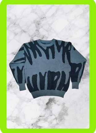 Pull y2k vintage gris avec motif noir L, marque: y2k, état: Neuf sans étiquette, taille: L, 25,00 €, 26,95 € Protection acheteurs incluse