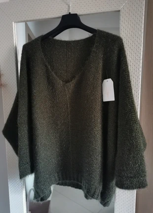 Maglione verde scuro scollo a v taglia unica Made in Italy, marca: Made In Italy, estado: Novo com etiquetas, tamanho: Tamanho único, €15.00, €16.45 inclui Proteção do Comprador