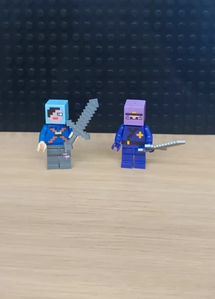Lot de 2 mini figurines compatible lego - minecraft, marque: LEGO, état: Neuf sans étiquette, taille: Prématuré, jusqu'à 44cm, 3,75 €, 4,64 € Protection acheteurs incluse