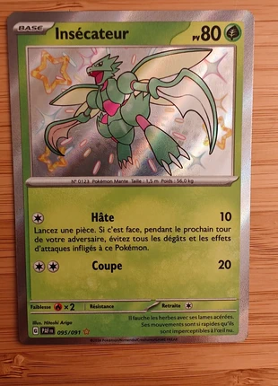 Insecateur shiny 095/091, brand: Pokémon, condition: Very good, €9.50, €10.68 includes Buyer Protection