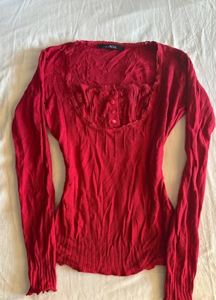 T’es shirt manche longue rouge, marca: Caroll, estado: Muito bom, tamanho: S / 36 / 8, €6.50, €7.53 inclui Proteção do Comprador