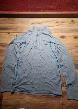Half Zip Under Armour de compression en Elastane et polyester | Gris Bleu | Taille L, marke: Under Armour, zustand: Sehr gut, größe: L, 15,00 €, 16,45 € inklusive Vinted-Käuferschutz