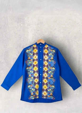 Chemise vintage 90's imprimé crazy rétro-Parfait état-Bleu-Taille M, marque: Vintage Dressing, état: Très bon état, taille: M, 15,00 €, 16,45 € Protection acheteurs incluse