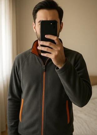 Veste polaire full zipp Starter gris anthracite avec détails orange taille S, marque: Starter, état: Très bon état, taille: S, 5,00 €, 5,95 € Protection acheteurs incluse