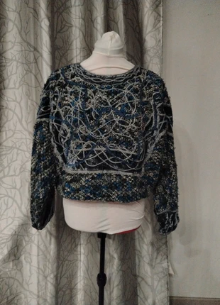 Maglione vintage velluto e lana buclè lurex, brand: Vintage, condizioni: Buone, taglia: XL / IT 46 / EU 42, €14.00, €15.40 include la Protezione acquisti