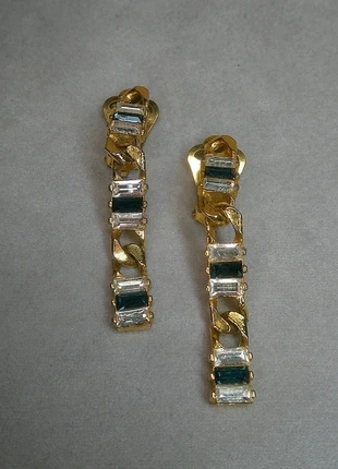 BO a clips pendentes strass baguette vintage 80s, brand: VINTAGE 80s, condition: Very good, €9.00, €10.15 includes Buyer Protection Pro