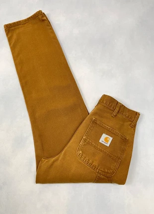 Jean Carhartt wip Marron Single Knee Pant Large Baggy Carpenter Denim - Taille S w28 #1601, brand: Carhartt, condition: Very good, size: W28, €49.00, €52.15 includes Buyer Protection Pro