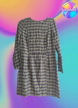 Robe à carreaux tartan kaki - Drop vert 🌵🍀, marque: H&M, état: Très bon état, taille: XXL / 44 / 16, 8,00 €, 9,10 € Protection acheteurs (Pro) incluse