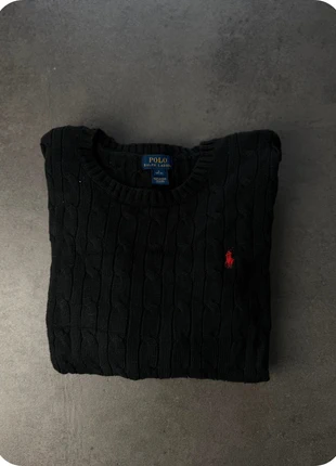 Pull noir torsadé col rond - Ralph Lauren Taille L, marque: Ralph Lauren, état: Très bon état, taille: L / 40 / 12, 40,00 €, 42,70 € Protection acheteurs incluse