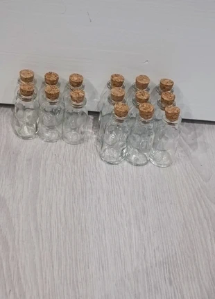 Lot 15 fioles en verre bouchon de liège 2 tailles, état: Très bon état, 5,50 €, 6,48 € Protection acheteurs incluse