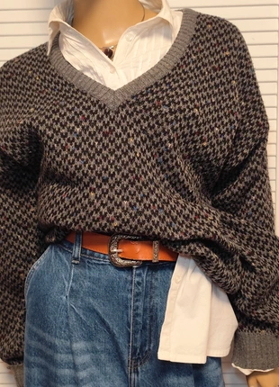 Jersey punto vintage oversize 90's unisex v neck multicolor, marque: Vintage Dressing, état: Très bon état, taille: L / 40 / 12, 24,90 €, 26,85 € Protection acheteurs incluse