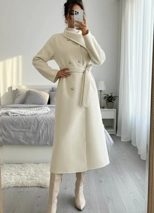Manteau Long Drapé Croisé – Crème/Blanc Cassé, marque: Boutique Parisienne, état: Très bon état, taille: M / 38 / 10, 69,00 €, 73,15 € Protection acheteurs incluse