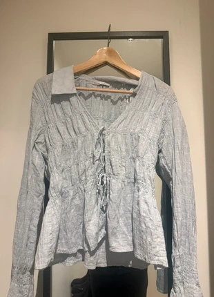 Bershka Blue Tie Boho Top Large, brand: Bershka, condition: New without tags, size: L / 40 / 12, €5.00, €5.95 includes Buyer Protection