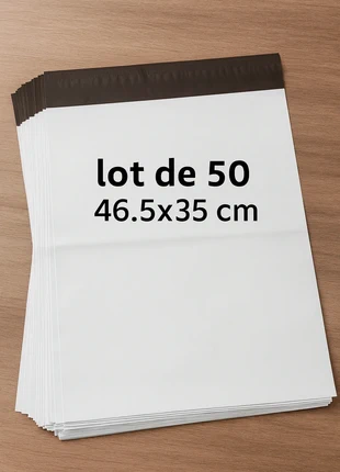 50 Grandes pochettes d’expédition 46.5x35cm – Neuves, solides & opaques, marque: OFFICE, état: Comme neuf, 7,80 €, 8,89 € Protection acheteurs incluse