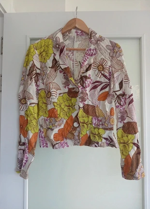 Chaqueta blazer vintage de entretiempo con estampado floral, marca: Vintage Dressing, estado: Nuevo sin etiquetas, tamaño: M / 38 / 10, 29,00 €, 31,15 € Protección al comprador incluida