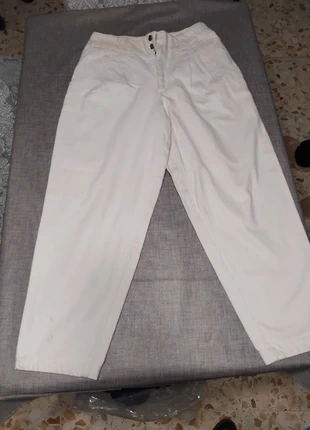 Pantaloni Dritti Vintage Bianchi da Donna Taglia 46 - Misure in Descrizione, marque: Jasmina collection, état: Très bon état, taille: L / 40 / 12, 7,99 €, 9,09 € Protection acheteurs incluse