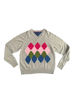 Pull Tommy Hilfiger – Taille L – Gris Motif losanges colorés Vintage y2K, brand: Tommy Hilfiger, condition: Very good, size: L, €14.00, €15.40 includes Buyer Protection Pro