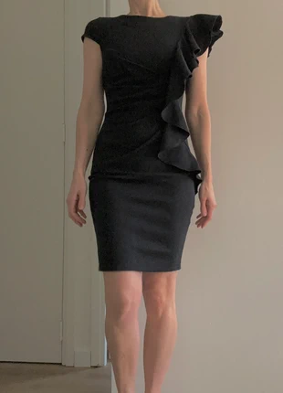 Little black dress bodycon met drapering en ritssluiting maat S, merk: Vintage Chic, staat: Heel goed, maat: S / 36 / 8, € 7,50, € 8,58 inclusief Kopersbescherming