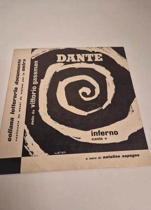 Dante - divina commedia - inferno canto V letto da Vittorio Gassman, condizioni: Ottime, €4.00, €4.90 include la Protezione acquisti