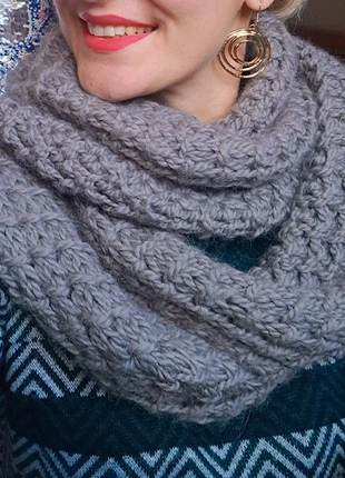 🧶sciarpa lana artigianale scaldacollo grigio donna, brand: Lana, condizioni: Ottime, €5.50, €6.48 include la Protezione acquisti