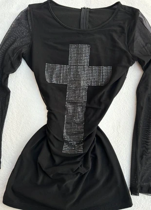 🖤 Black Mesh Cross Dress Contraste visual & estética dark, marque: Vintage Dressing, état: Neuf sans étiquette, taille: M / 38 / 10, 21,50 €, 23,28 € Protection acheteurs incluse