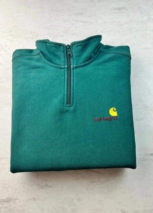 Pull sweater half zip 1/4 zip demi zip col camionneur | Carhartt | Vert | Taille S | Homme, brand: Carhartt, condition: Very good, size: S, €43.89, €46.78 includes Buyer Protection