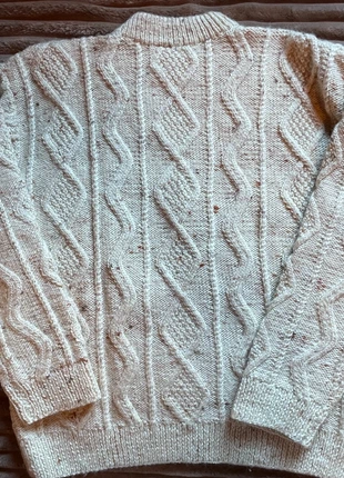 Pull over torsadé laine beige tricoté main, condition: Very good, size: S / 36 / 8, €6.00, €7.00 includes Buyer Protection