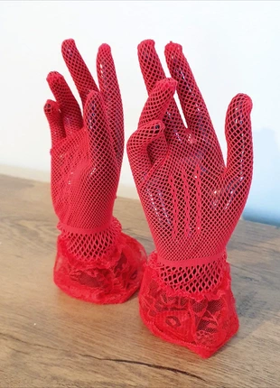 🤍Elegant Red lace gloves, brand: Wedding, condition: New with tags, size: One size, £3.99, £4.89 includes Buyer Protection