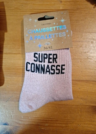 Chaussette paillette message, marque: Message, état: Neuf avec étiquette, taille: M | 39–42, 4,50 €, 5,43 € Protection acheteurs incluse