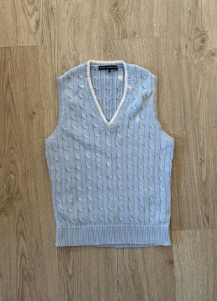 Ralph Lauren vintage cable knit sweater vest light blue L preppy old money, marque: Ralph Lauren, état: Très bon état, taille: L / 40 / 12, 12,00 €, 13,30 € Protection acheteurs incluse