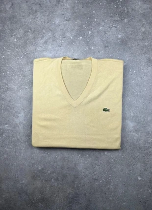 Pull À Col V Sans Manches Lacoste Taille (6) XL Homme Jaune Logo Brodé 100% Coton #LA154, brand: Lacoste, condition: Very good, size: XL, €31.00, €33.25 includes Buyer Protection Pro