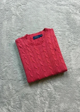 Pull torsadé Sweat hiver col rond Tressé Raph Lauren rouge logo rouge bordeaux M homme, marca: Ralph Lauren, estado: Muito bom, tamanho: M, €48.00, €51.10 inclui Proteção do Comprador