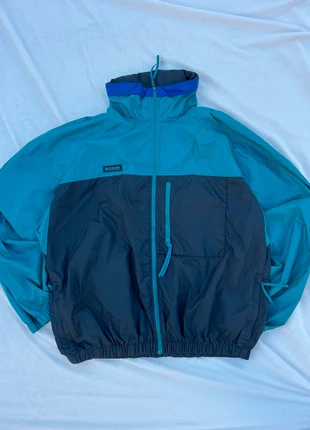 Vintage Columbia 90s Colorblock Windbreaker Jacket – Teal/Navy/Blue, brand: Columbia, condition: Good, size: M, €30.00, €32.20 includes Buyer Protection