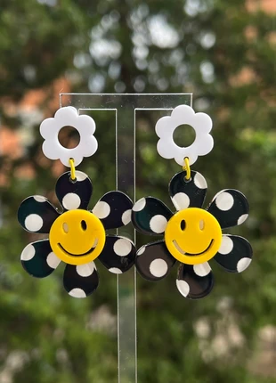 Pendientes happy flower lunares, marque: Local, état: Neuf avec étiquette, 5,00 €, 5,95 € Protection acheteurs incluse