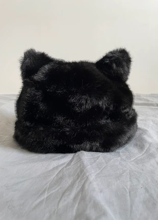 Chapeau en oreille de chat noir - style hivernal chic, marque: Vintage Dressing, état: Neuf sans étiquette, taille: Taille unique, 13,00 €, 14,35 € Protection acheteurs incluse
