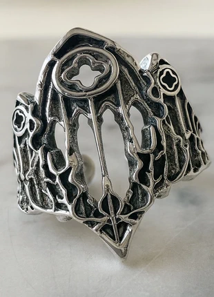 Bague cathédrale gothique argentée • architecture médiévale & réglable, marque: sans marque, état: Très bon état, taille: Ajustable, 6,99 €, 8,04 € Protection acheteurs incluse